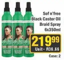 J&E Cash and Carry Sof n'free Black Castor Oil Braid Spray offer