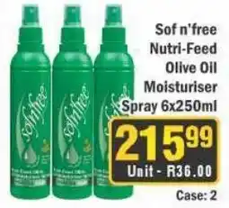 J&E Cash and Carry Sof n'free Nutri-Feed Olive Oil Moisturiser Spray offer