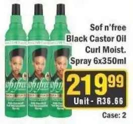 J&E Cash and Carry Sof n'free Black Castor Oil Curl Moist. Spray offer