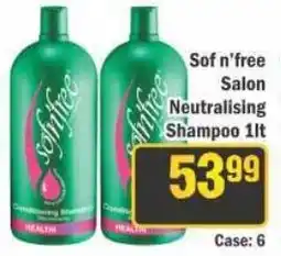 J&E Cash and Carry Sof n'free Salon Neutralising Shampoo offer