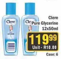 J&E Cash and Carry Clere Pure Glycerine offer