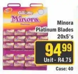 J&E Cash and Carry Minora Platinum Blades offer