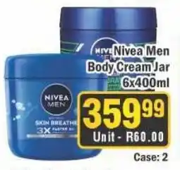 J&E Cash and Carry Nivea Men Body Cream Jar offer