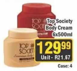 J&E Cash and Carry Top Society Body Cream offer