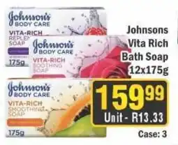 J&E Cash and Carry Johnsons Vita Rich Bath Soap offer