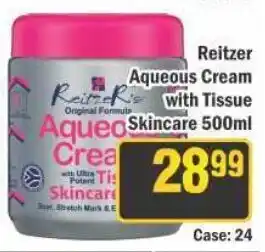 J&E Cash and Carry Reitzer Aqueous Cream with Tissue Skincare offer