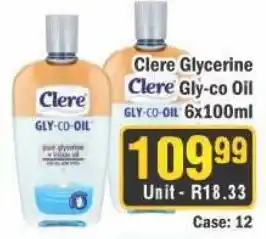 J&E Cash and Carry Clere Glycerine Gly-co Oil offer