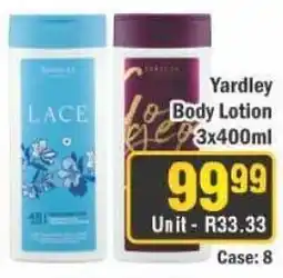 J&E Cash and Carry Yardley Body Lotion offer