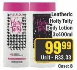 J&E Cash and Carry Lentheric Hoity Toity Body Lotion offer