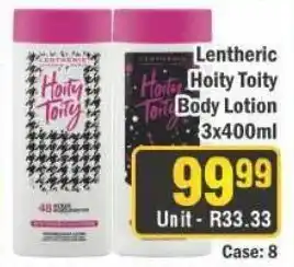 J&E Cash and Carry Lentheric Hoity Toity Body Lotion offer