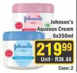 J&E Cash and Carry Johnson's Aqueous Cream offer