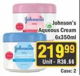 J&E Cash and Carry Johnson's Aqueous Cream offer