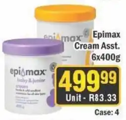 J&E Cash and Carry Epimax Cream Asst. offer