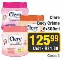 J&E Cash and Carry Clere Body Crème offer