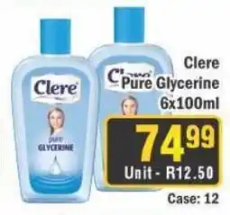 J&E Cash and Carry Clere Pure Glycerine offer