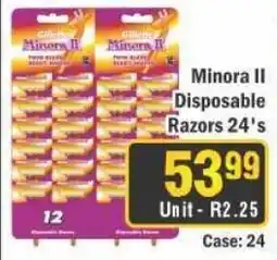 J&E Cash and Carry Minora II Disposable Razors offer