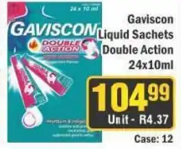 J&E Cash and Carry Gaviscon Liquid Sachets Double Action offer