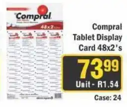 J&E Cash and Carry Compral Tablet Display Card offer