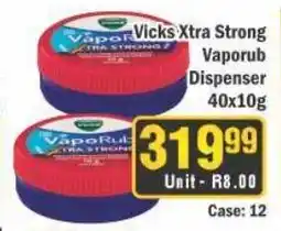 J&E Cash and Carry Vicks Xtra Strong Vaporub Dispenser offer