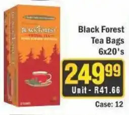 J&E Cash and Carry Black Forest Tea Bags offer