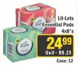 J&E Cash and Carry Lil-Lets Essential Pads offer