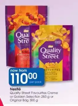 Clicks Nestlé Quality Street Favourites Creme or Golden Selection or Original Bag offer