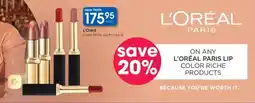 Clicks L'oréal paris lip color riche products offer