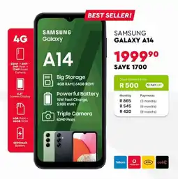 Edgars SAMSUNG Galaxy A14 offer