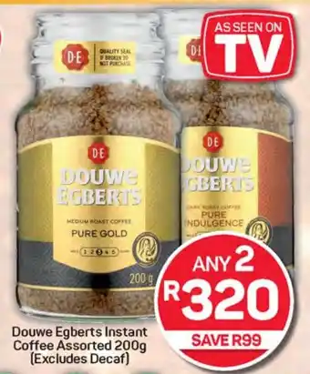 Pick n Pay Hypermarket Douwe Egberts Instant Coffee Assorted (Excludes Decaf) offer