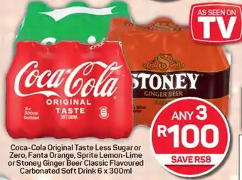 Pick n Pay Hypermarket Coca-Cola Original Taste Less Sugar or Zero, Fanta Orange, Sprite Lemon-Lime or Stoney Ginger Beer Classic offer