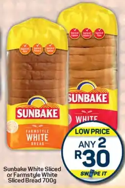 Pick n Pay Hypermarket Sunbake White Sliced or Farmstyle White Sliced Bread offer