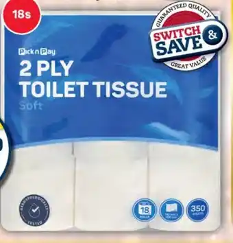 Pick n Pay Hypermarket PnP 2 Ply Toilet Tissue Assorted offer