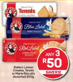 Pick n Pay Hypermarket Bakers Lemon Creams, Tennis or Marie Biscuits Assorted offer