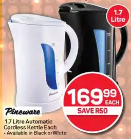 Pick n Pay Hypermarket Pineware Automatic Cordless Kettle Each offer