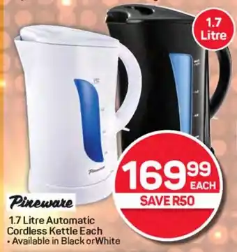 Pick n Pay Hypermarket Pineware Automatic Cordless Kettle Each offer