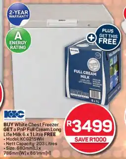 Pick n Pay Hypermarket BUY White Chest Freezer GET a PnP Full Cream Long Life Milk FREE offer