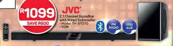 Pick n Pay Hypermarket JVC 2.1 Channel Soundbar with Wired Subwoofer offer