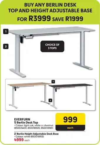 Makro Buy any berlin desk top and height adjustable base offer