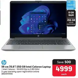 Makro HP 39 cm (15.6") 250 G9 Intel Celeron Laptop offer