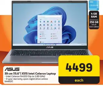 Makro ASUS 39 cm (15.6") X515 Intel Celeron Laptop offer