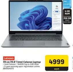 Makro Lenovo 39 cm (15.6") Intel Celeron Laptop offer