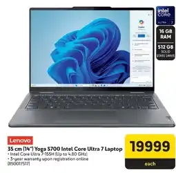 Makro Lenovo 35 cm (14") Yoga S700 Intel Core Ultra 7 Laptop offer