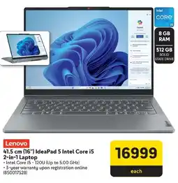 Makro Lenovo 41.5 cm (16") IdeaPad 5 Intel Core i5 2-in-1 Laptop offer