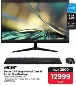 Makro Acer 54 cm (21.5") Aspire Intel Core i5 All-in-One Desktop offer