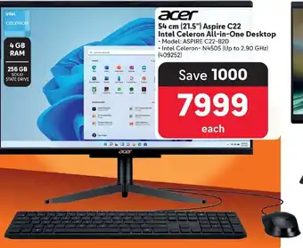 Makro Acer 54 cm (21.5") Aspire C22 Intel Celeron All-in-One Desktop offer