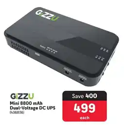 Makro GIZZU Mini 8800 mAh Dual-Voltage DC UPS offer