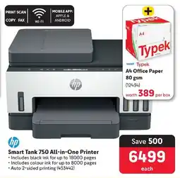 Makro HP Smart Tank 750 All-in-One Printer offer