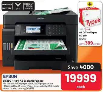 Makro EPSON L15150 4-in-1 A3 EcoTank Printer offer