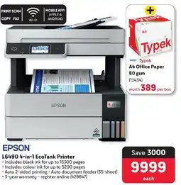 Makro EPSON L6490 4-in-1 EcoTank Printer offer