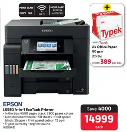 Makro EPSON L6550 4-in-1 EcoTank Printer offer